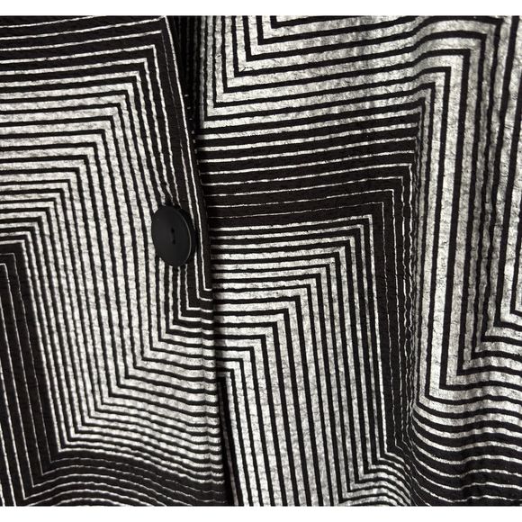 Saint Gil Paris Geometric Cocktail/Evening 3/4 Sleeve Jacket in Black and White - Picture 7 of 7